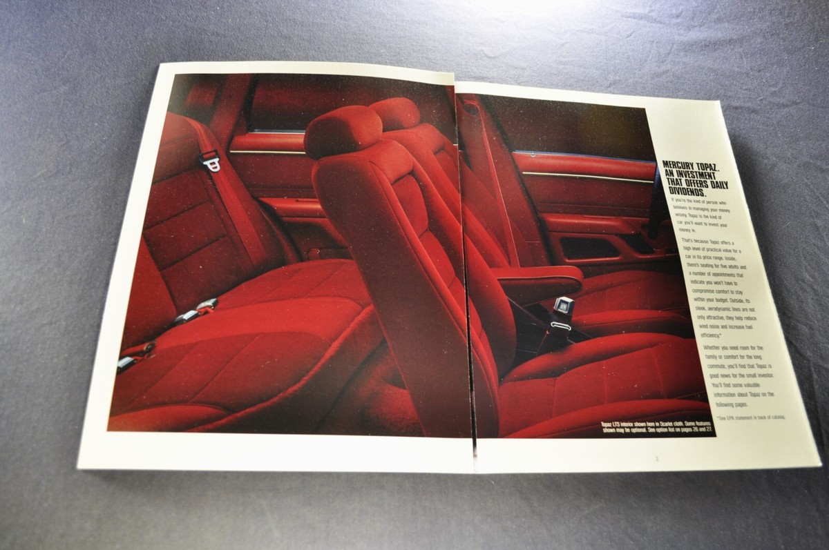1990 Mercury Topaz Catalog Brochure GS LS LTS XR5 Sedan Excellent