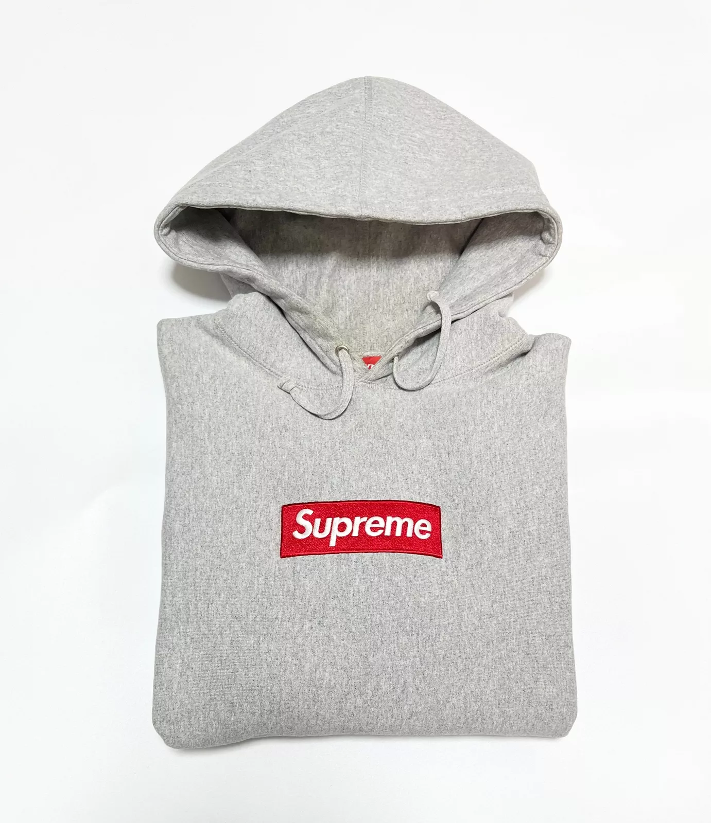 Supreme Box logo sweat à capuche rouge sur gris M