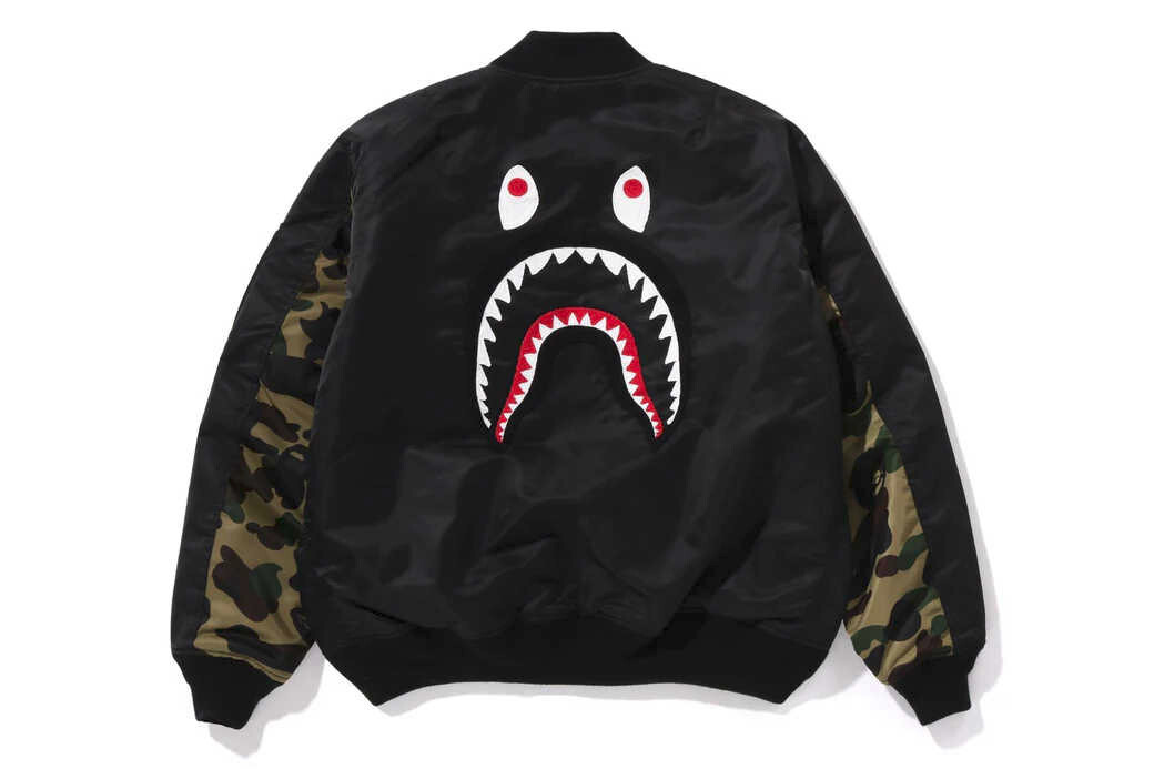 A・BATHING APE MA-1 A Bathing Ape Men's MA-1 Bomber Jacket 2024 FW Model SHARK