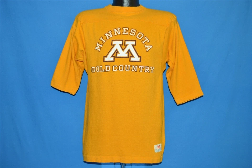 vintage 70s MINNESOTA GOLD COUNTRY CHAMPION BLUE BAR YELLOW JERSEY t-shirt M - Image 2 of 4