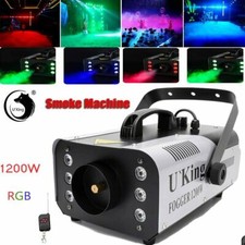 1200W 6 LED Party Lights Fog Smoke Machine RGB Remote Spray Fog Effect DJ Lights