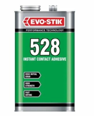 EVO-STIK 528 Sofortkontaktkleber Mehrzweck Temperaturbeständigkeit 5 LTR