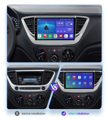 9''Car Radio Carplay 8Core Android For Hyundai Solaris 2 Verna 2017-2020 RDS DAB+