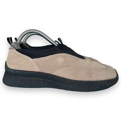 ECCO Men's Size 39 US Brown Tan Suede Black Sock Trims