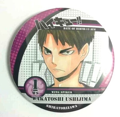 Haikyuu Kollektion Dosenabzeichen Knopf Wakatoshi Ushijima Shiratorizawa Furu...