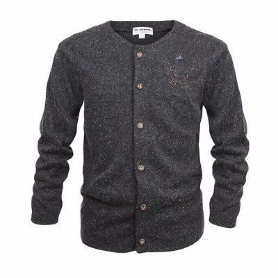 Trachtenstrickjacke Trachten Herren Strick Trachtenjacke Schwarz