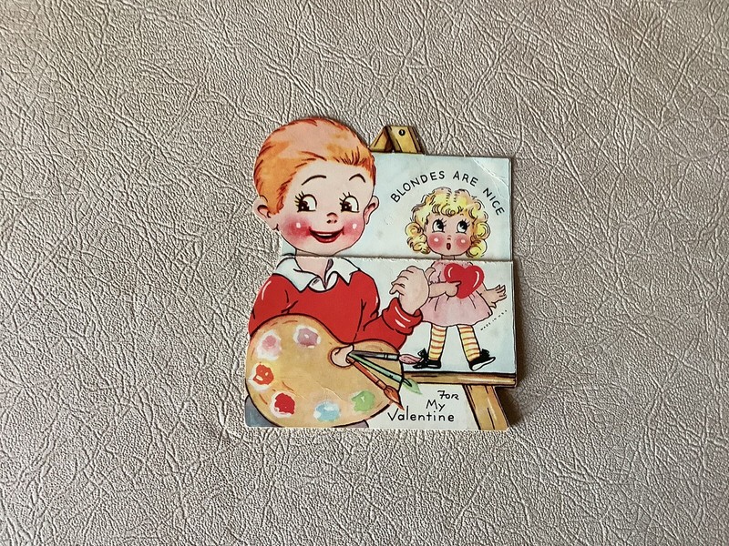 valentine card vintage/1930-40’s