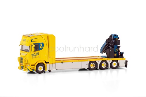 WSI 1:50 Scale MCT SCANIA S CS20H 8X4 RIGED FLAT BED TRUCK LOADER CRANE Diecast - Picture 4 of 4