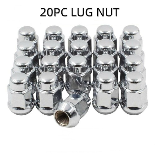 20pcs Silver Bulge Acorn Chrome Lug Nuts M12X1.5 for Toyota Camry 2007