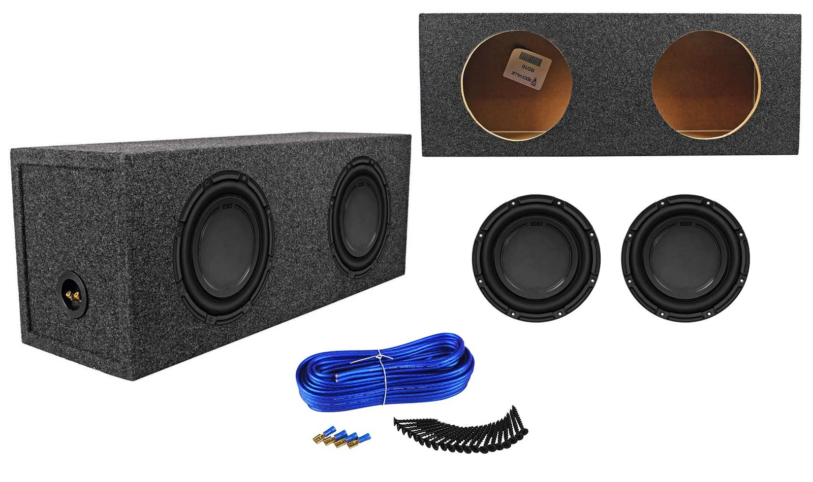 2 Автомобильные аудиосистемы Polk Audio DB1042SVC мощностью 10 2100 Вт Герметичный корпус Sub Box 31090₽