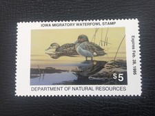 ICOLLECTZONE  US Iowa 1994 Duck Hunting Stamp VF NH IO23