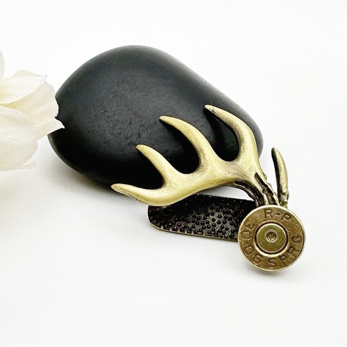 Clip cappello corna proiettile, regali caccia per uomo o donna, regalo tiro con l'arco fiocco - Foto 4 di 10