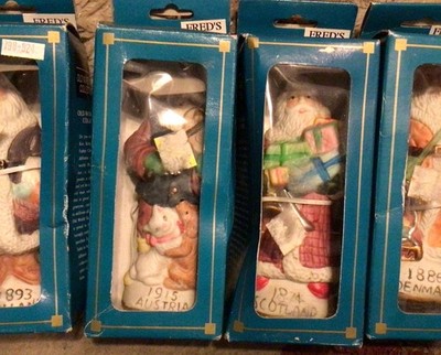 Old World Santas Lot Of 4-1893 Holland,1915 Austria,1874 Scotland,1886 Denmark