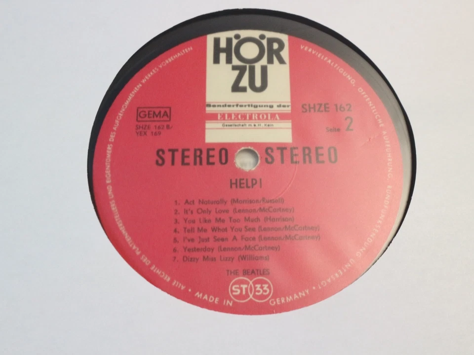 The Beatles  HELP!  -  LP Hörzu SHZE 162 Germany - Bild 3 von 3