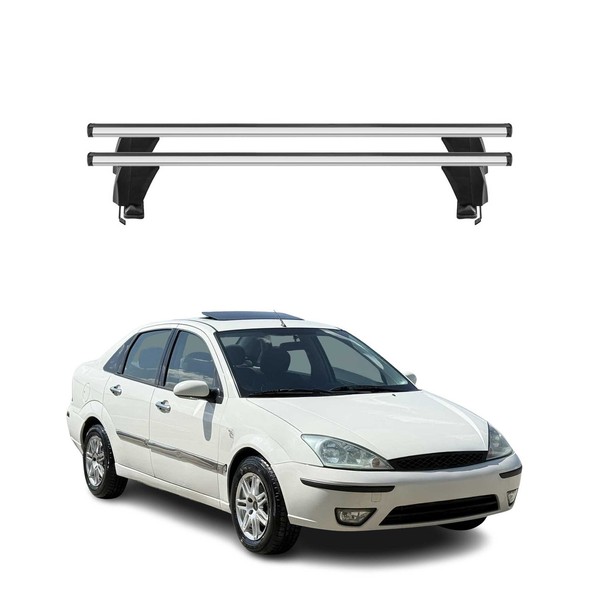 Menabo DachträGer GrundtäGer FüR Ford Focus 1998-2004 50Kg Alu Silber 2 Tlg-image