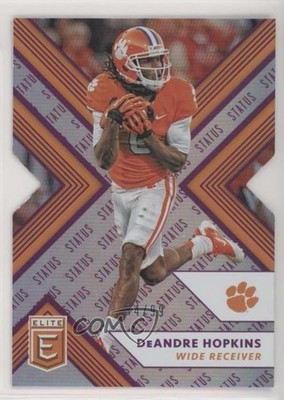 2018 Panini Elite Draft Picks Status Purple Die-Cut 34/99 DeAndre Hopkins 1s7