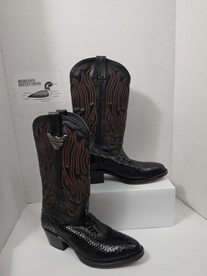 Harley Davidson Snake Skin Cowboy Boots Limited Edition Size 8.5 M