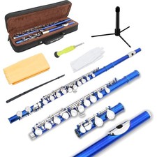C Key Closed Hole Flute for Beginners with Cleaning Kit and Stand Included
