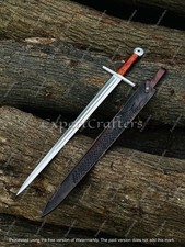 Hand Forged High Carbon Steel Knights Templar Sword, Crusader Sword Replica