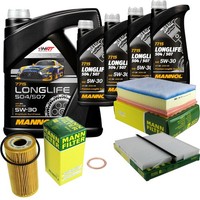 Mann Inspektionspaket 9L Mannol Longlife 504/507 5W-30 FüR Opel Movano B Kasten