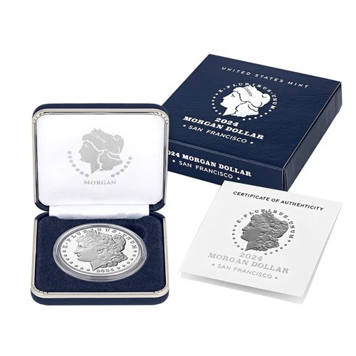 2024-S $1 Proof Morgan Silver Dollar w/ Box, OGP &COA