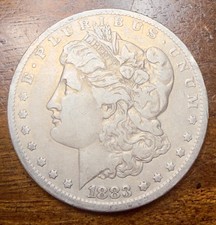 🔥1883-O Morgan Silver Dollar. VF