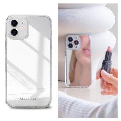 Selencia Mirror Back Cover Apple iPhone 12 (Pro) - Silber