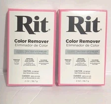 Rit Dye Color Remover Powder, Laundry Treatment Non-Chlorine 2oz, Pack of 2
