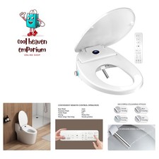 Heated Bidet Toilet Seat with Adjustable Warm Water, Air Dryer Night Light