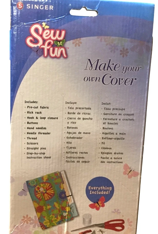 Singer Sew Fun Make your own Cover Kit for Book Journal or eReader NSP #00673 - Image 2 of 4