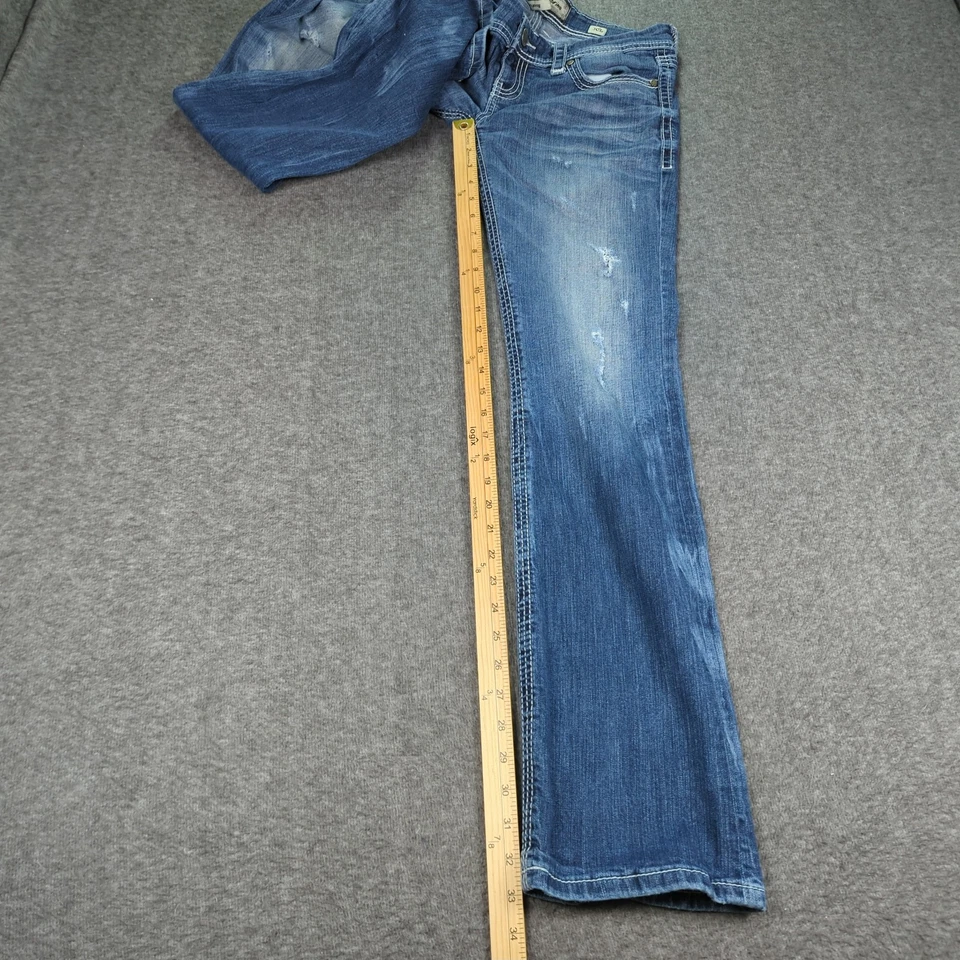 Jeans BKE Mujer 30L Azul Sabrina Corte Bota Vaquera Occidental Desteñido Foto 4 de 4