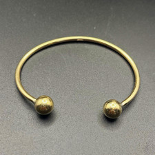 Vintage 9ct Yellow Gold Torque Bangle Ball Ends Hallmarked 7.9g