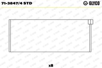 NEU - Glyco 71-3847/4STD Pleuellager FüR Audi Ford Seat Skoda VW