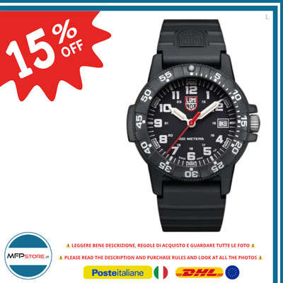 Armbanduhr Analog Luminox XS-0301.L Sea Turtle 39mm 10ATM Unisex - Schwarz