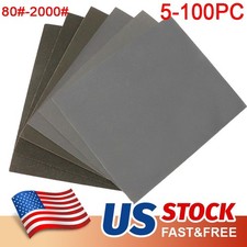 9x11 Wet Dry Sandpaper Sheets Silicon Carbide 80-2000 Grit Waterproof Automotive