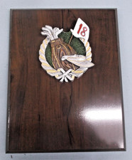 plaque trophy award full color resin theme golf relief 7 x9 cherry finish