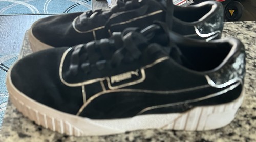 Puma Women’s Size 10 Cali "Wabi Sabi Black Silver Metallic" 373910-02 - Picture 1 of 11
