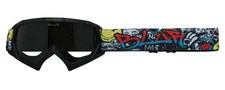 Blur B-10 Rancid Youth MX Offroad Goggles Black/Multicolor w/Clear Lens