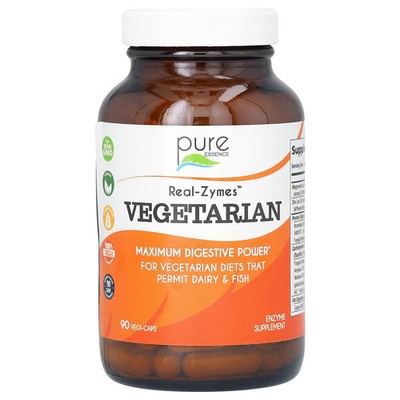 2 X Pure Essence, Real-Zymes, Vegetarian, 90 Vegi-Caps-Worldwide