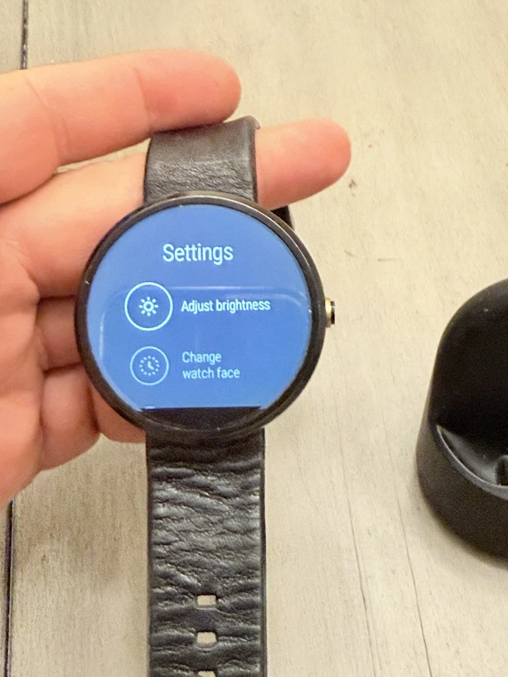 Motorola Moto 360 Sport 45mm Black Smart Watch With Charging Deck—Works! - Image 3 of 4