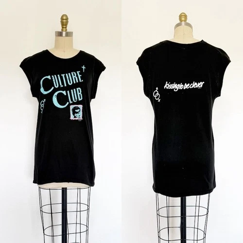 Culture Club T Shirt / Vintage Boy George T Shirt / To 1980s vintage concert t-shirt, vintage, single stitch, B+ condition