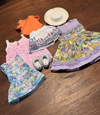 Our Generation 18  Doll Clothes Lot Dresses, Skirt, Shirt, Sophia  s Shoes, Hat