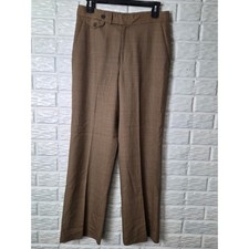CHAPS dress pants Wool Women's size 4 Herringbone Lined Flat Front Straight
