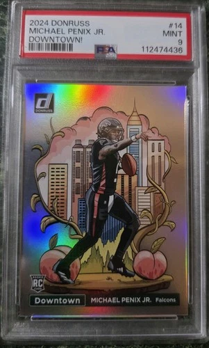 2024 Panini Donruss - Downtown! Michael Penix Jr. #14 (RC) PSA 9Opens in a new window or tab