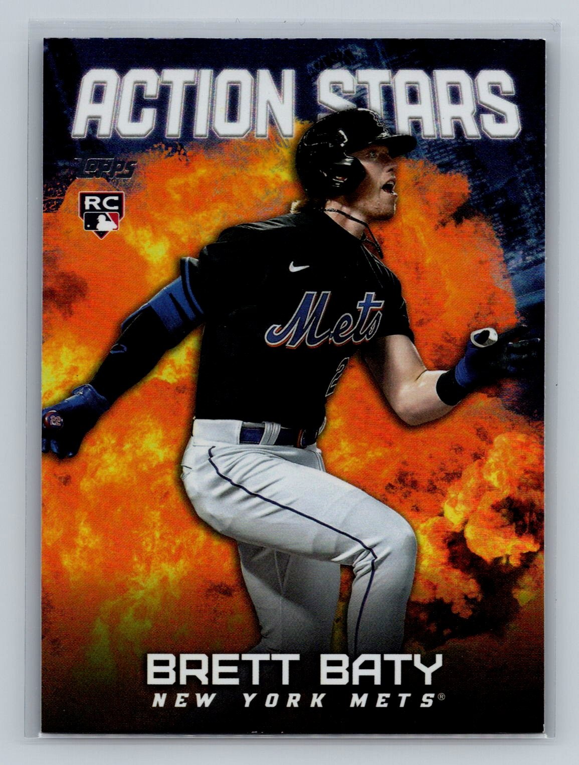 Brett Baty 2023 Topps Chrome Update #ASC-11 Action Stars New York Mets