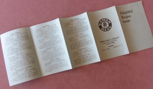 1930s Roman Meal Company Tacoma WA *Delightful Recipes Booklet BREAD Health Food - Picture 7 of 8