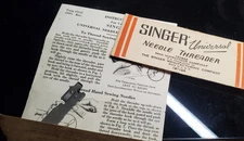 Singer Vintage Universal Needle Threader 121632 with Hook and Instructions