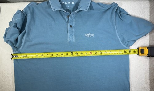 Orvis Angler's Polo Short Sleeve Cotton Shirt Size L - Picture 4 of 7