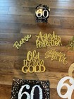 60th BIRTHDAY DECORATIONS - Black/Gold/Silver - 12 Pieces — photo 2