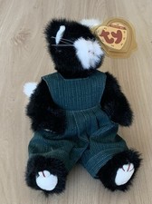 Ty Beanie Babies named purcy Plush Cat with Green Outfit
